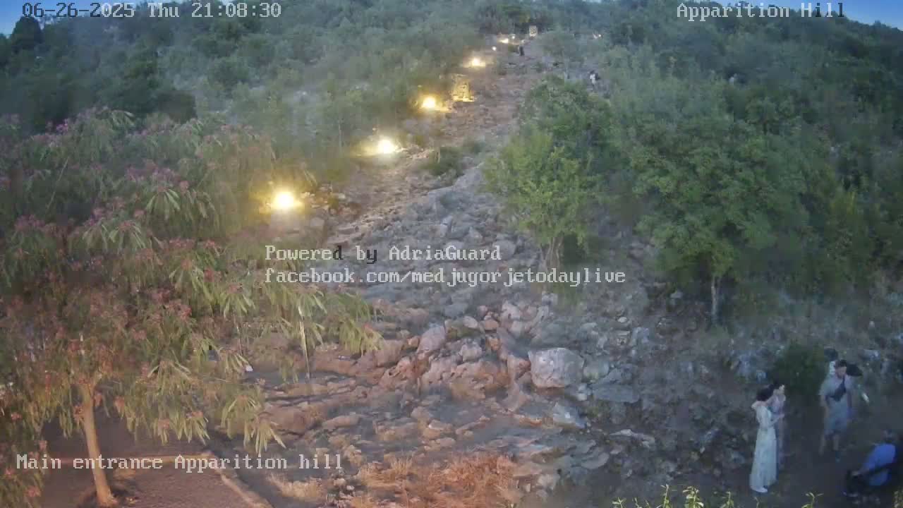Medjugorje,  Apparition Hill Main Entrance Live Cam - Bijakovici, Citluk, Herzegovina-Neretva, Federation of Bosnia and Herzegovina, Bosnia and Herzegovina