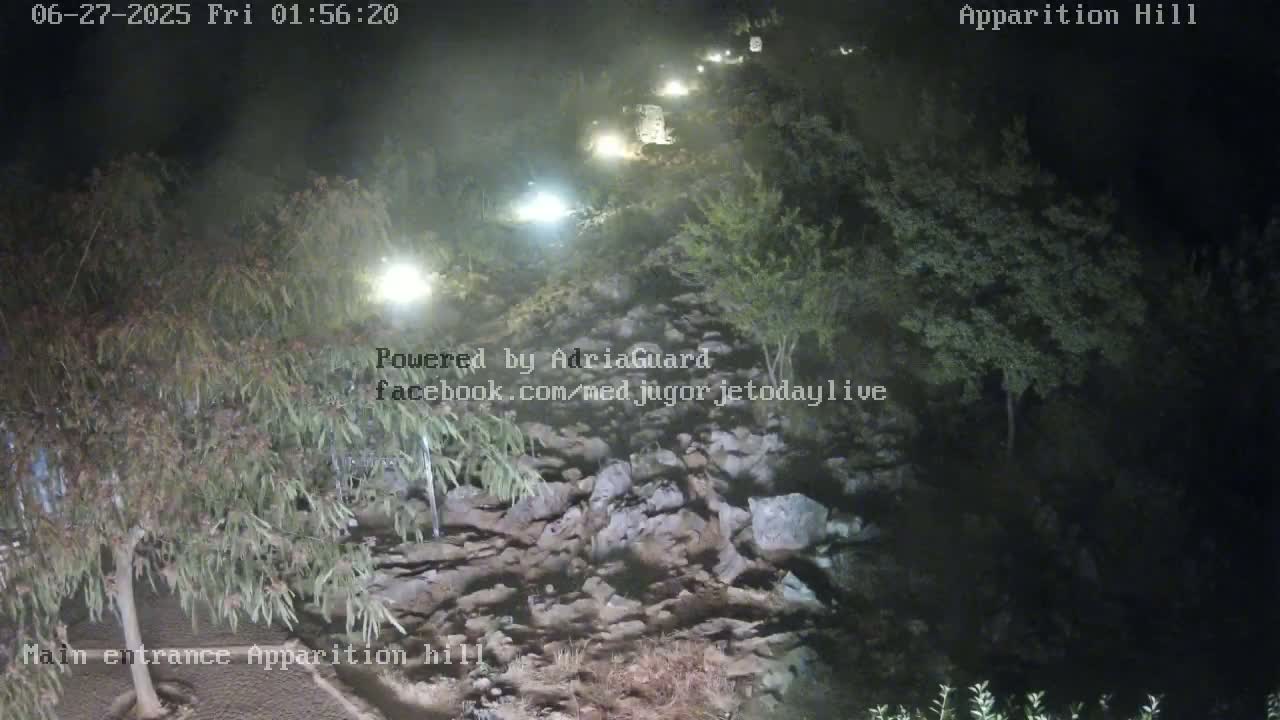 Medjugorje,  Apparition Hill Main Entrance Live Cam - Bijakovici, Citluk, Herzegovina-Neretva, Federation of Bosnia and Herzegovina, Bosnia and Herzegovina