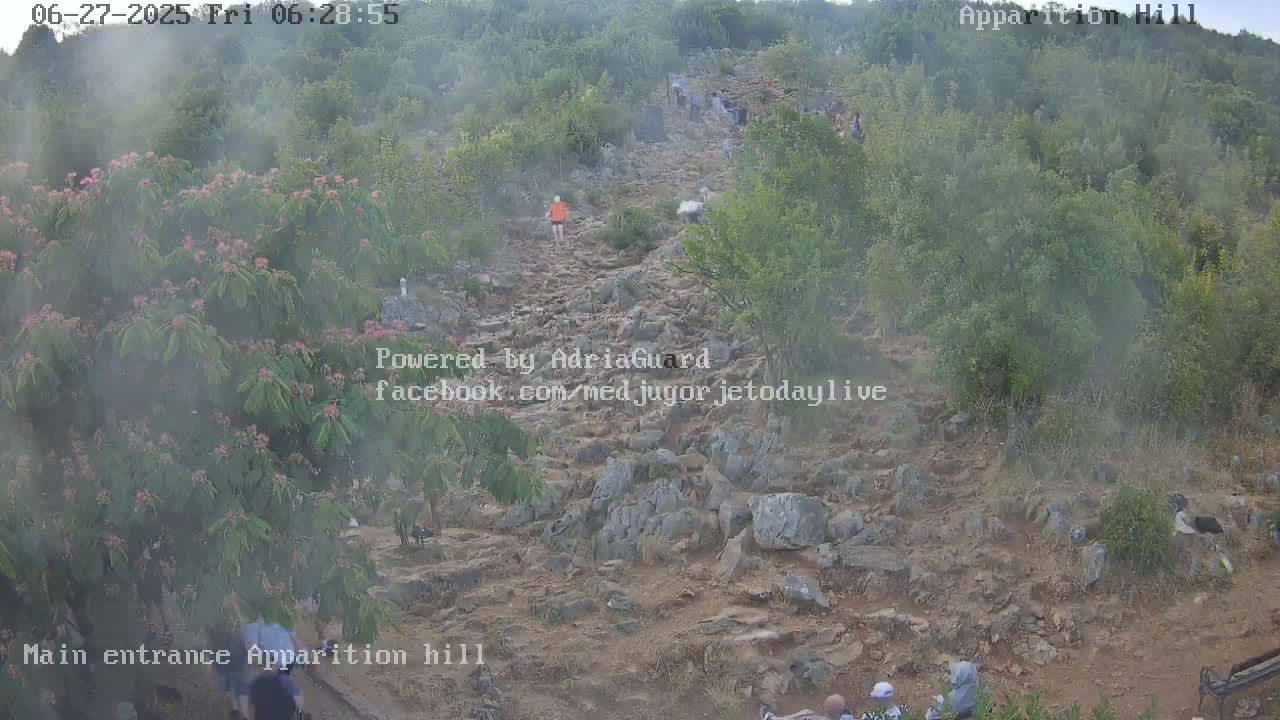 Medjugorje,  Apparition Hill Main Entrance Live Cam - Bijakovici, Citluk, Herzegovina-Neretva, Federation of Bosnia and Herzegovina, Bosnia and Herzegovina
