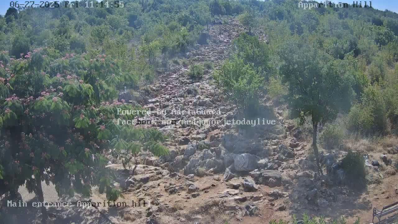 Medjugorje,  Apparition Hill Main Entrance Live Cam - Bijakovici, Citluk, Herzegovina-Neretva, Federation of Bosnia and Herzegovina, Bosnia and Herzegovina