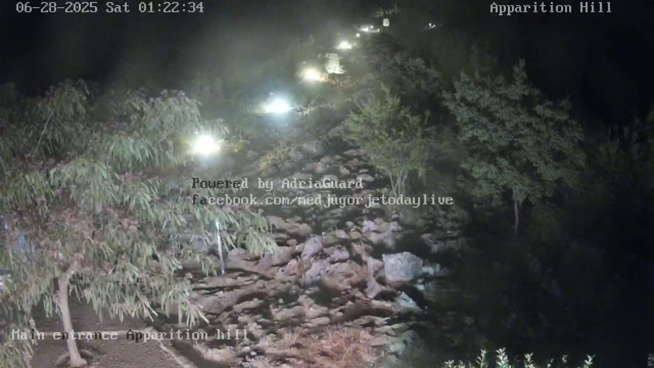 Medjugorje,  Apparition Hill Main Entrance Live Cam - Bijakovici, Citluk, Herzegovina-Neretva, Federation of Bosnia and Herzegovina, Bosnia and Herzegovina