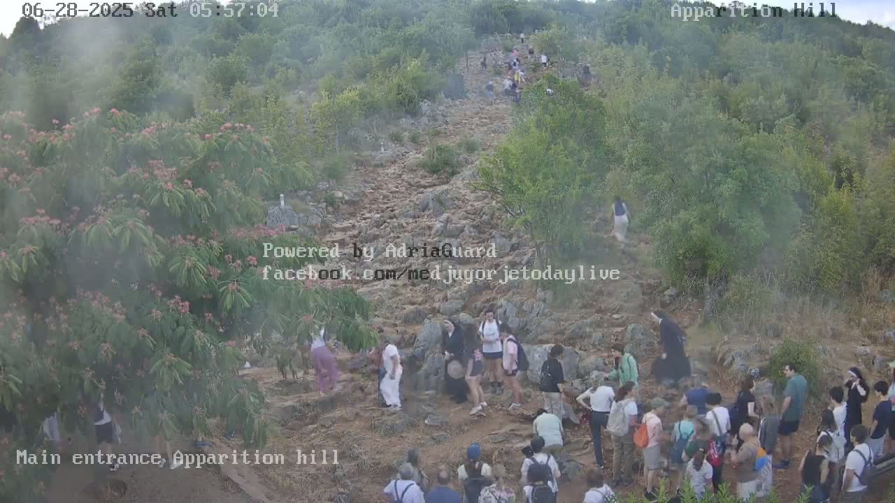 Medjugorje,  Apparition Hill Main Entrance Live Cam - Bijakovici, Citluk, Herzegovina-Neretva, Federation of Bosnia and Herzegovina, Bosnia and Herzegovina