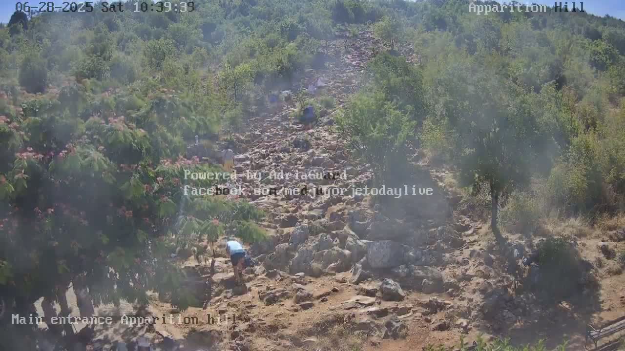 Medjugorje,  Apparition Hill Main Entrance Live Cam - Bijakovici, Citluk, Herzegovina-Neretva, Federation of Bosnia and Herzegovina, Bosnia and Herzegovina