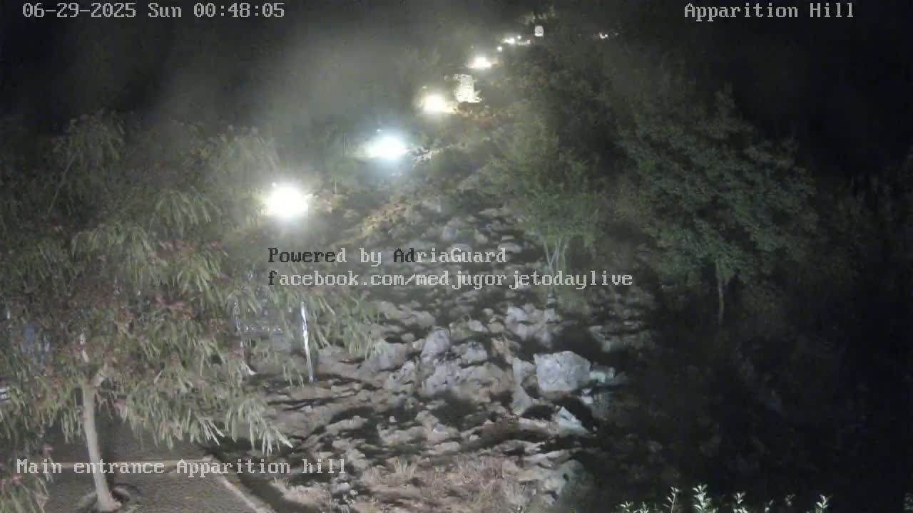 Medjugorje,  Apparition Hill Main Entrance Live Cam - Bijakovici, Citluk, Herzegovina-Neretva, Federation of Bosnia and Herzegovina, Bosnia and Herzegovina