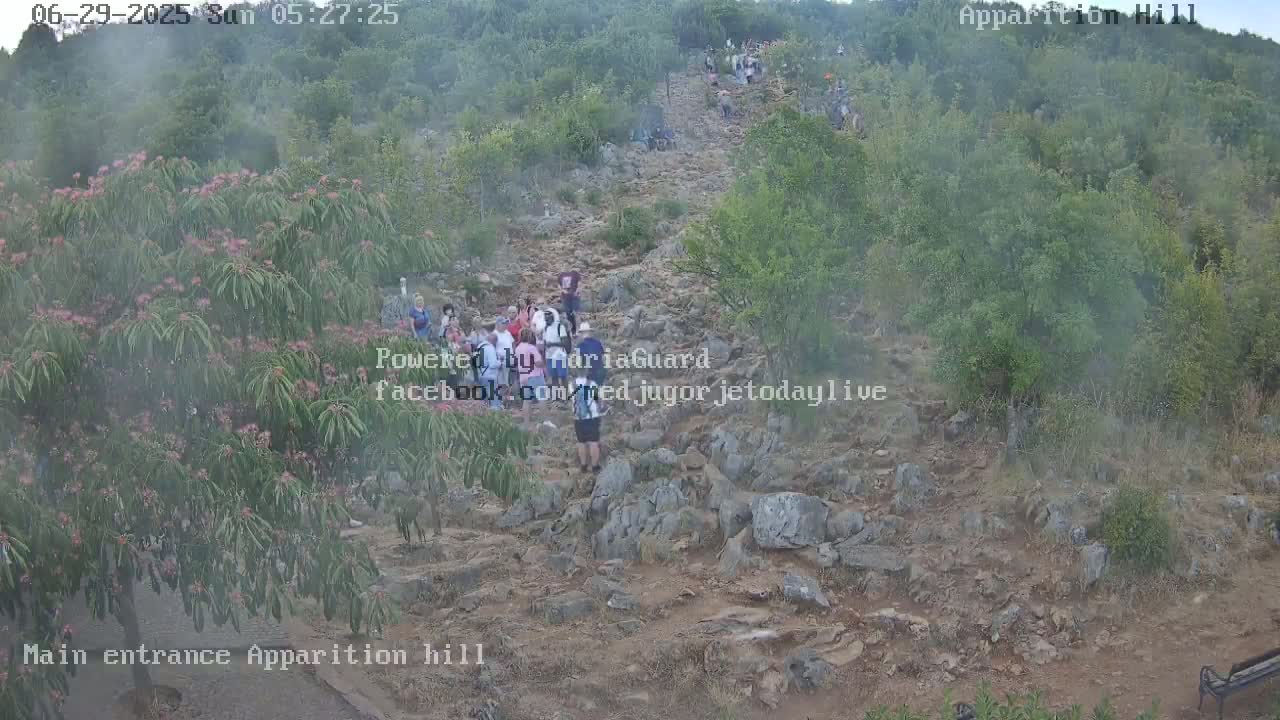 Medjugorje,  Apparition Hill Main Entrance Live Cam - Bijakovici, Citluk, Herzegovina-Neretva, Federation of Bosnia and Herzegovina, Bosnia and Herzegovina