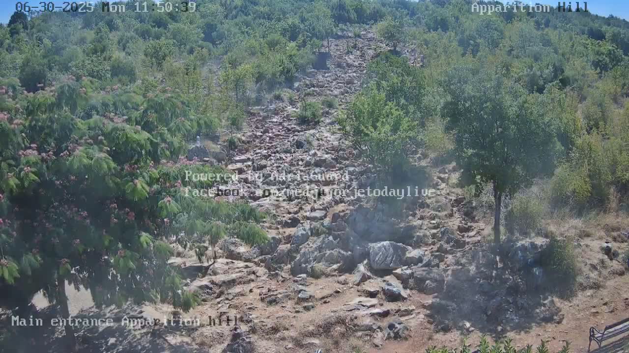 Medjugorje,  Apparition Hill Main Entrance Live Cam - Bijakovici, Citluk, Herzegovina-Neretva, Federation of Bosnia and Herzegovina, Bosnia and Herzegovina