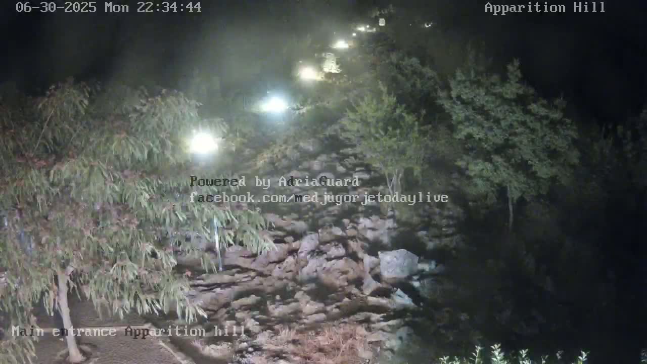 Medjugorje,  Apparition Hill Main Entrance Live Cam - Bijakovici, Citluk, Herzegovina-Neretva, Federation of Bosnia and Herzegovina, Bosnia and Herzegovina