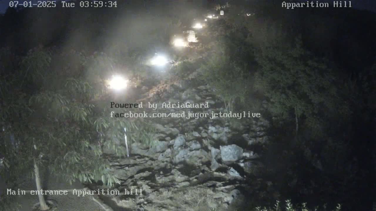 Medjugorje,  Apparition Hill Main Entrance Live Cam - Bijakovici, Citluk, Herzegovina-Neretva, Federation of Bosnia and Herzegovina, Bosnia and Herzegovina