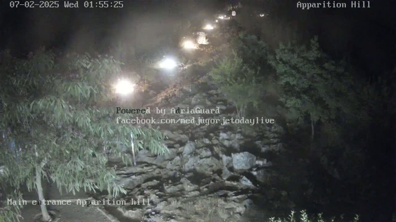 Medjugorje,  Apparition Hill Main Entrance Live Cam - Bijakovici, Citluk, Herzegovina-Neretva, Federation of Bosnia and Herzegovina, Bosnia and Herzegovina