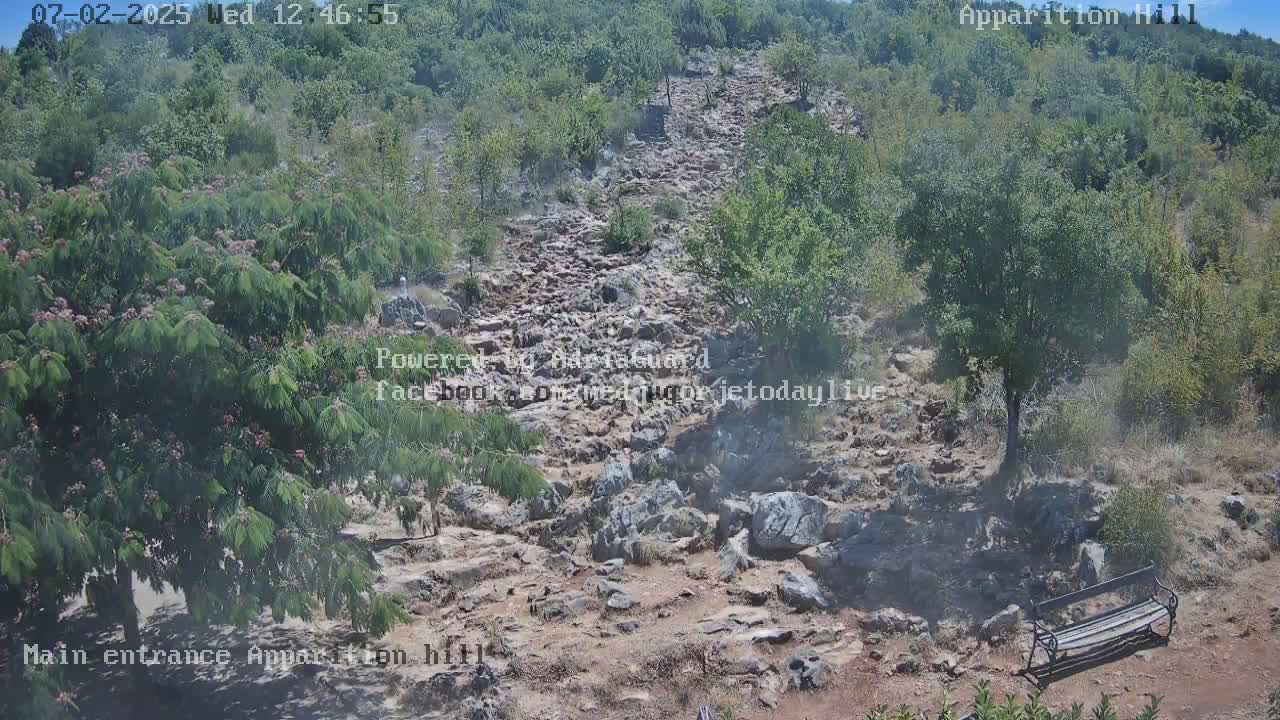 Medjugorje,  Apparition Hill Main Entrance Live Cam - Bijakovici, Citluk, Herzegovina-Neretva, Federation of Bosnia and Herzegovina, Bosnia and Herzegovina