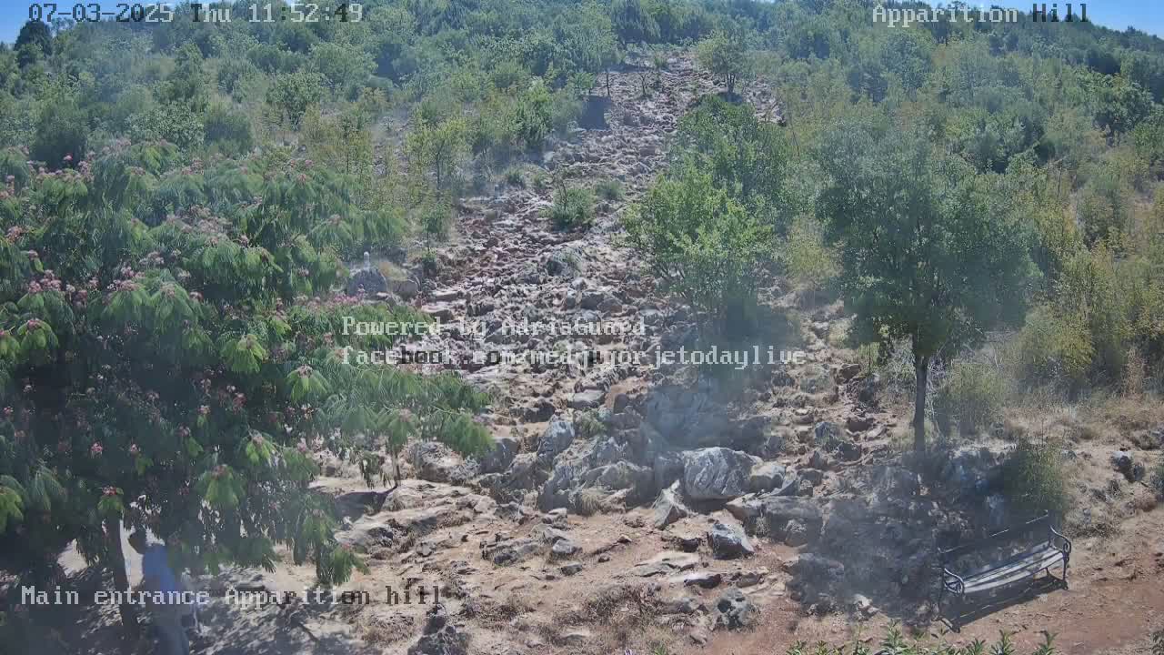 Medjugorje,  Apparition Hill Main Entrance Live Cam - Bijakovici, Citluk, Herzegovina-Neretva, Federation of Bosnia and Herzegovina, Bosnia and Herzegovina