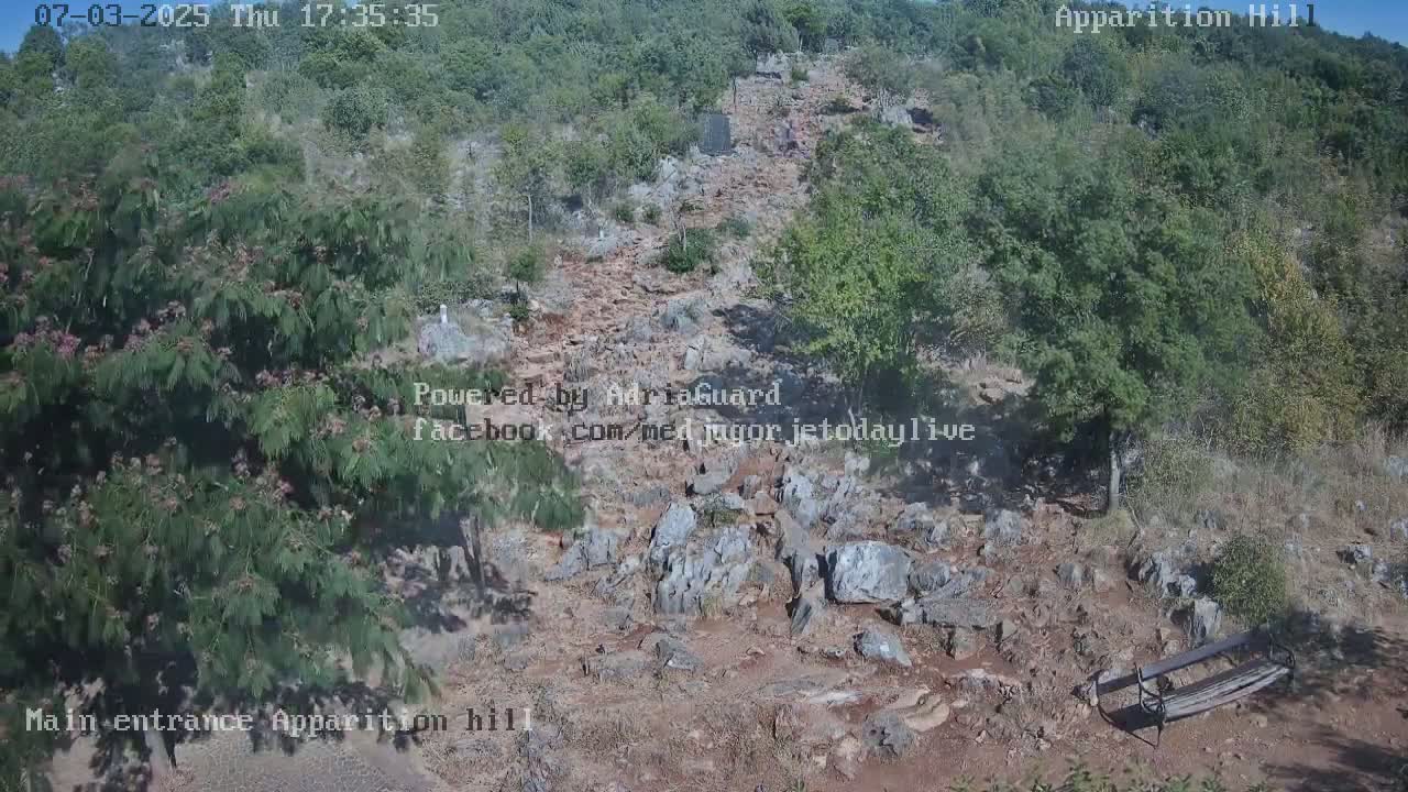 Medjugorje,  Apparition Hill Main Entrance Live Cam - Bijakovici, Citluk, Herzegovina-Neretva, Federation of Bosnia and Herzegovina, Bosnia and Herzegovina