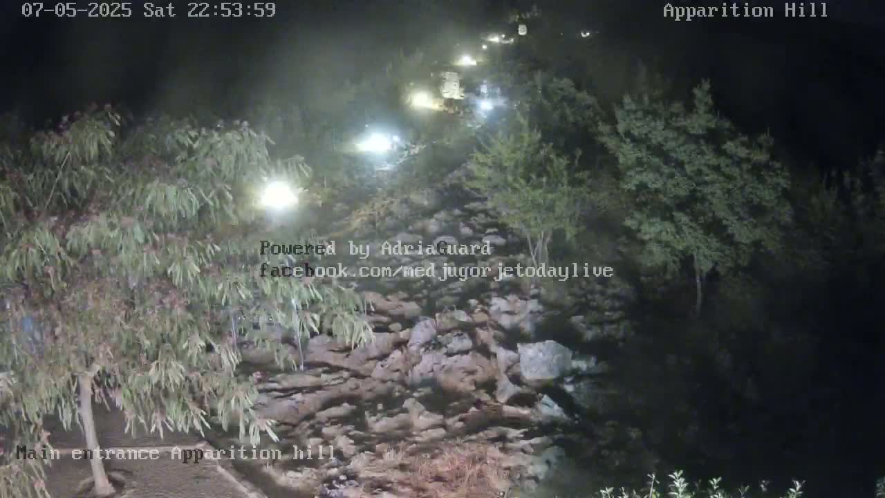 Medjugorje,  Apparition Hill Main Entrance Live Cam - Bijakovici, Citluk, Herzegovina-Neretva, Federation of Bosnia and Herzegovina, Bosnia and Herzegovina