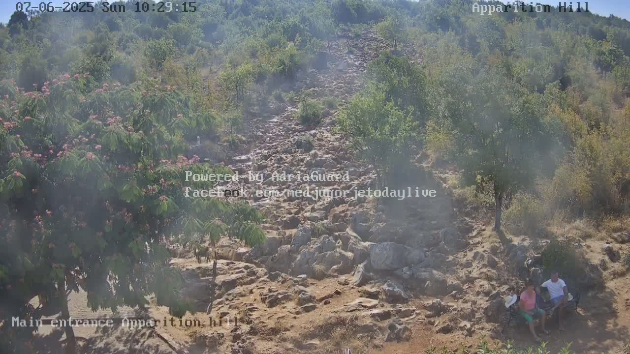 Medjugorje,  Apparition Hill Main Entrance Live Cam - Bijakovici, Citluk, Herzegovina-Neretva, Federation of Bosnia and Herzegovina, Bosnia and Herzegovina