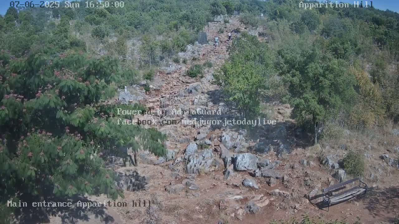 Medjugorje,  Apparition Hill Main Entrance Live Cam - Bijakovici, Citluk, Herzegovina-Neretva, Federation of Bosnia and Herzegovina, Bosnia and Herzegovina