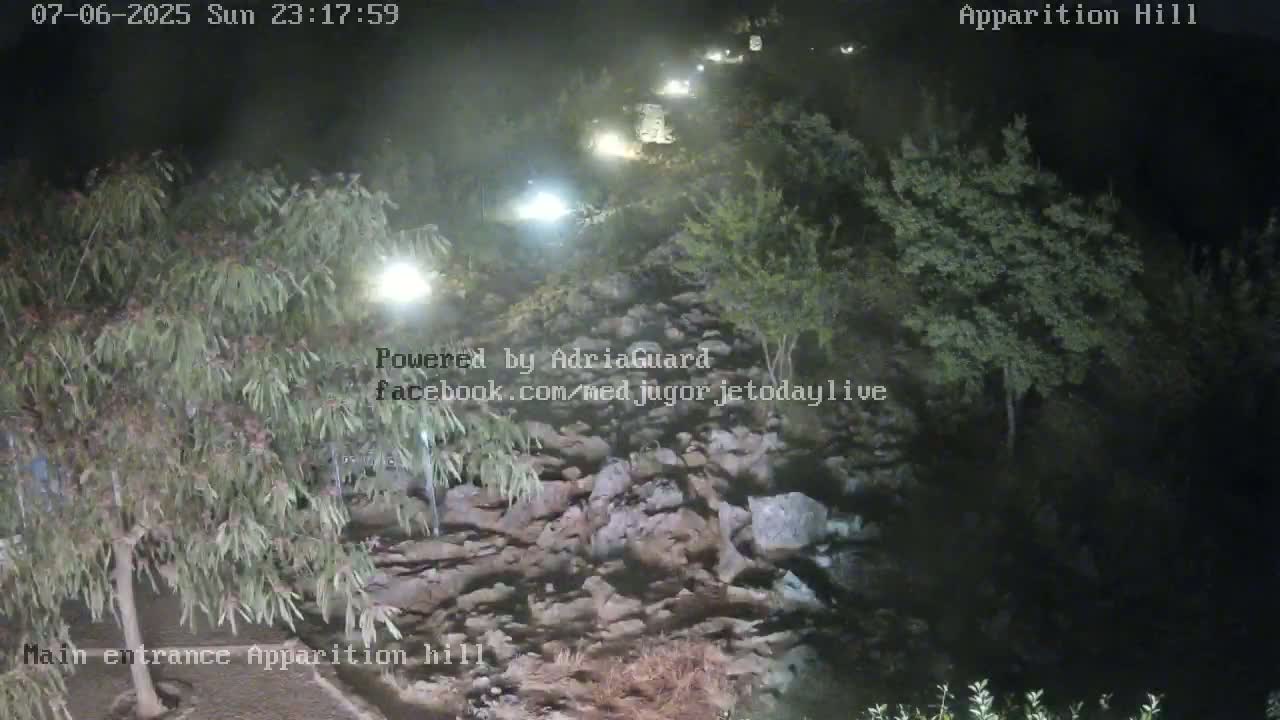 Medjugorje,  Apparition Hill Main Entrance Live Cam - Bijakovici, Citluk, Herzegovina-Neretva, Federation of Bosnia and Herzegovina, Bosnia and Herzegovina