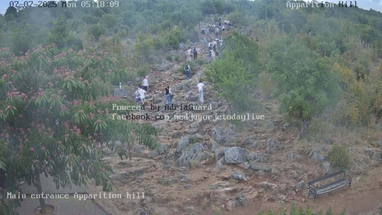 Medjugorje,  Apparition Hill Main Entrance Live Cam - Bijakovici, Citluk, Herzegovina-Neretva, Federation of Bosnia and Herzegovina, Bosnia and Herzegovina