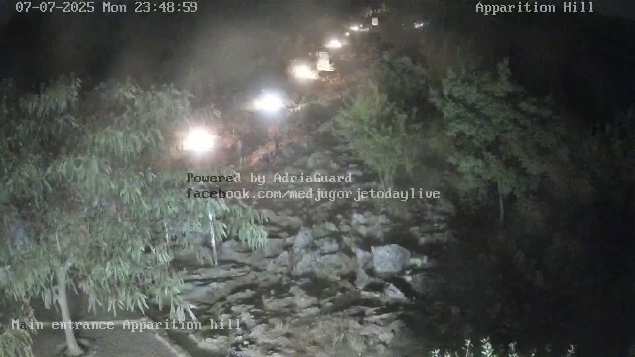 Medjugorje,  Apparition Hill Main Entrance Live Cam - Bijakovici, Citluk, Herzegovina-Neretva, Federation of Bosnia and Herzegovina, Bosnia and Herzegovina