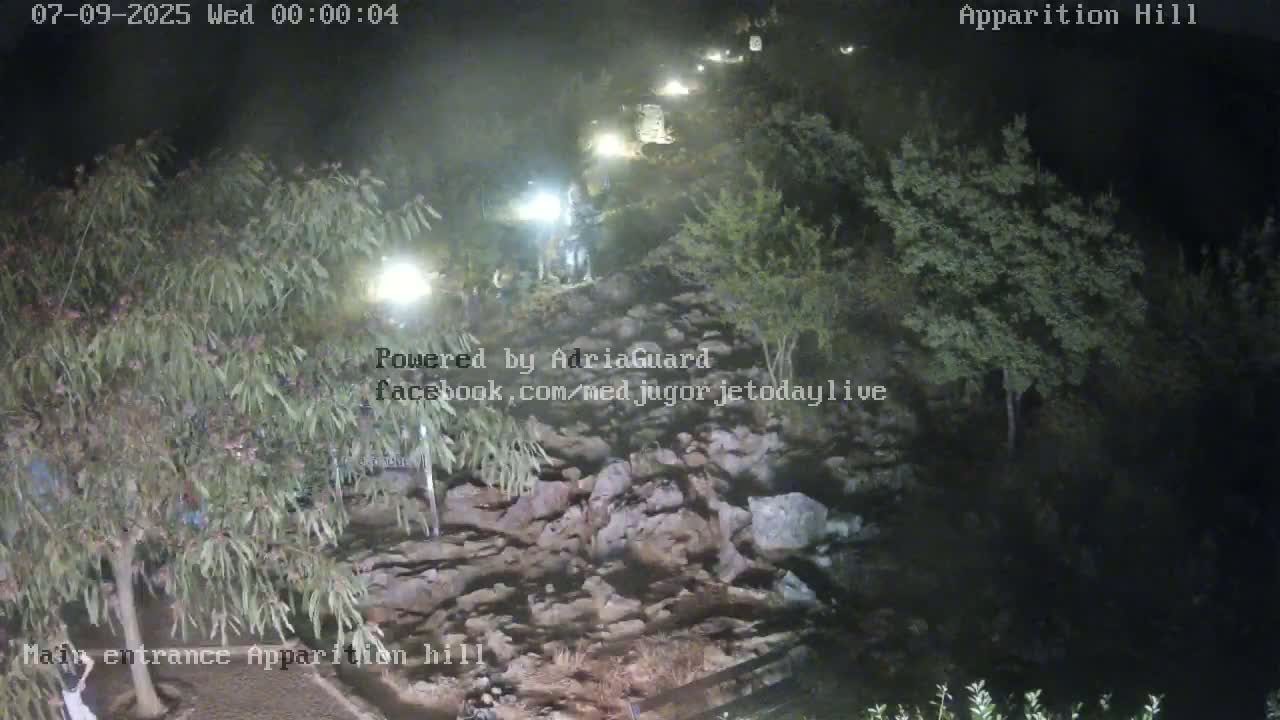 Medjugorje,  Apparition Hill Main Entrance Live Cam - Bijakovici, Citluk, Herzegovina-Neretva, Federation of Bosnia and Herzegovina, Bosnia and Herzegovina