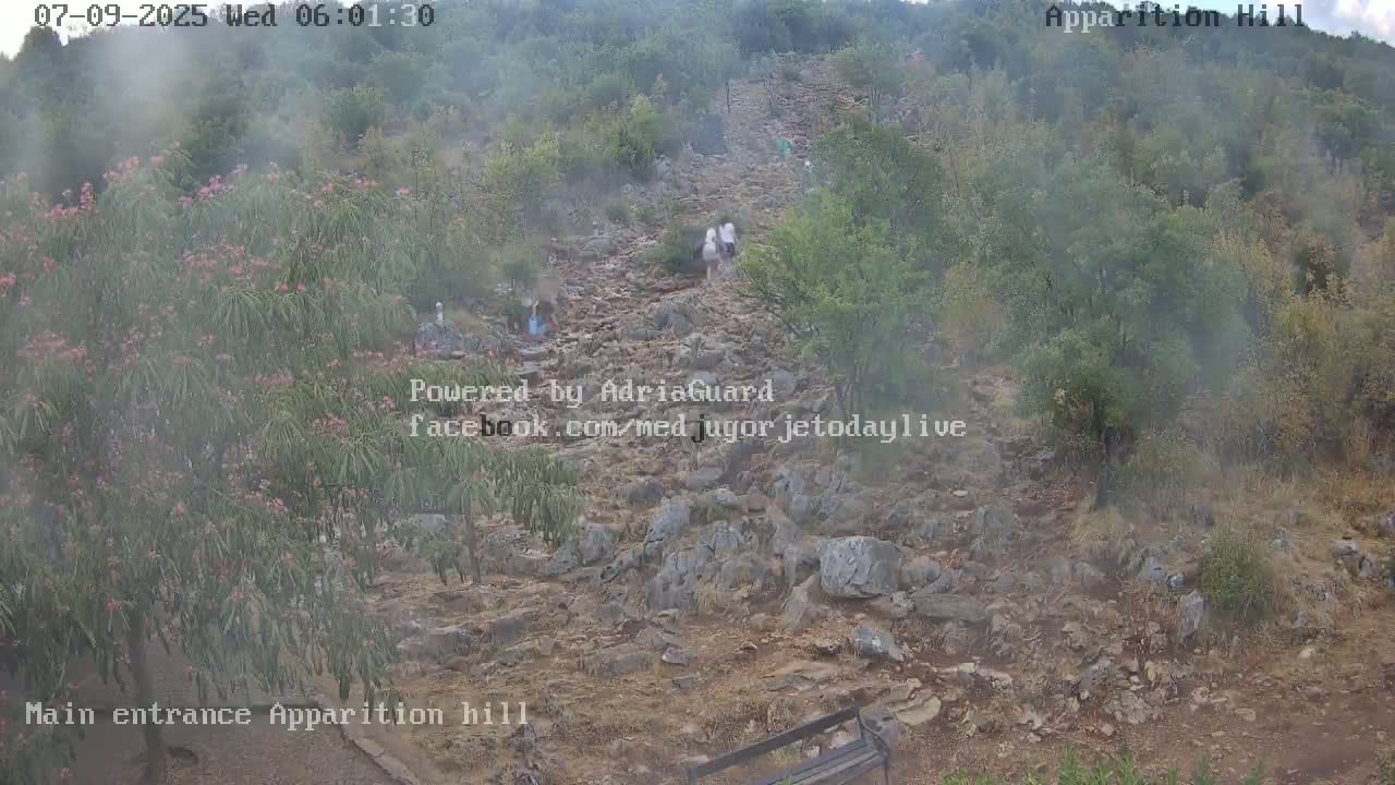 Medjugorje,  Apparition Hill Main Entrance Live Cam - Bijakovici, Citluk, Herzegovina-Neretva, Federation of Bosnia and Herzegovina, Bosnia and Herzegovina