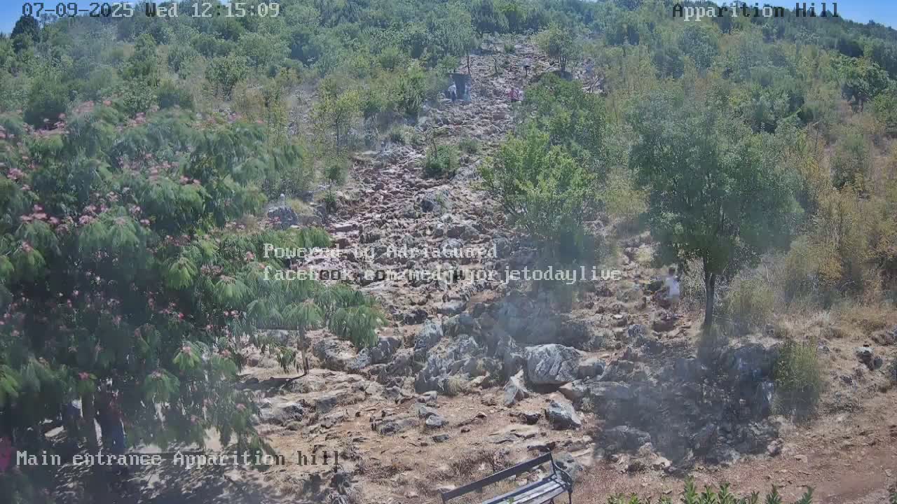 Medjugorje,  Apparition Hill Main Entrance Live Cam - Bijakovici, Citluk, Herzegovina-Neretva, Federation of Bosnia and Herzegovina, Bosnia and Herzegovina