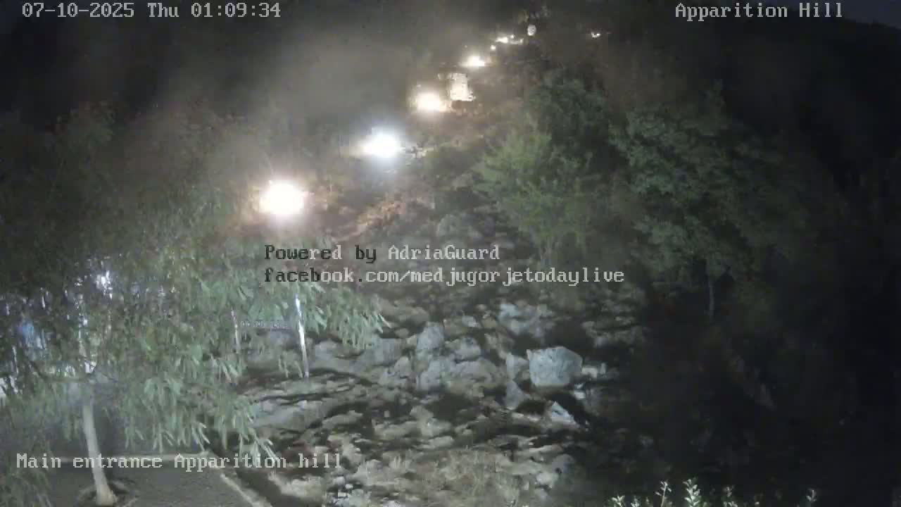 Medjugorje,  Apparition Hill Main Entrance Live Cam - Bijakovici, Citluk, Herzegovina-Neretva, Federation of Bosnia and Herzegovina, Bosnia and Herzegovina