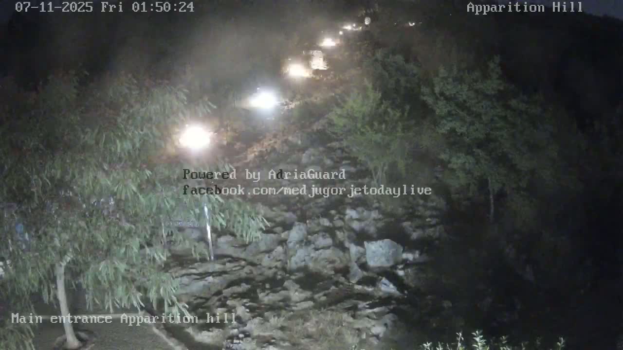Medjugorje,  Apparition Hill Main Entrance Live Cam - Bijakovici, Citluk, Herzegovina-Neretva, Federation of Bosnia and Herzegovina, Bosnia and Herzegovina