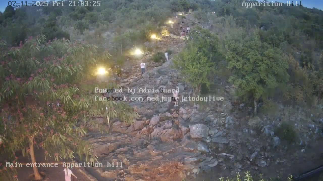 Medjugorje,  Apparition Hill Main Entrance Live Cam - Bijakovici, Citluk, Herzegovina-Neretva, Federation of Bosnia and Herzegovina, Bosnia and Herzegovina