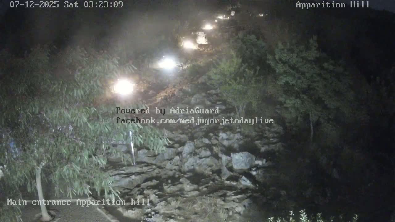 Medjugorje,  Apparition Hill Main Entrance Live Cam - Bijakovici, Citluk, Herzegovina-Neretva, Federation of Bosnia and Herzegovina, Bosnia and Herzegovina
