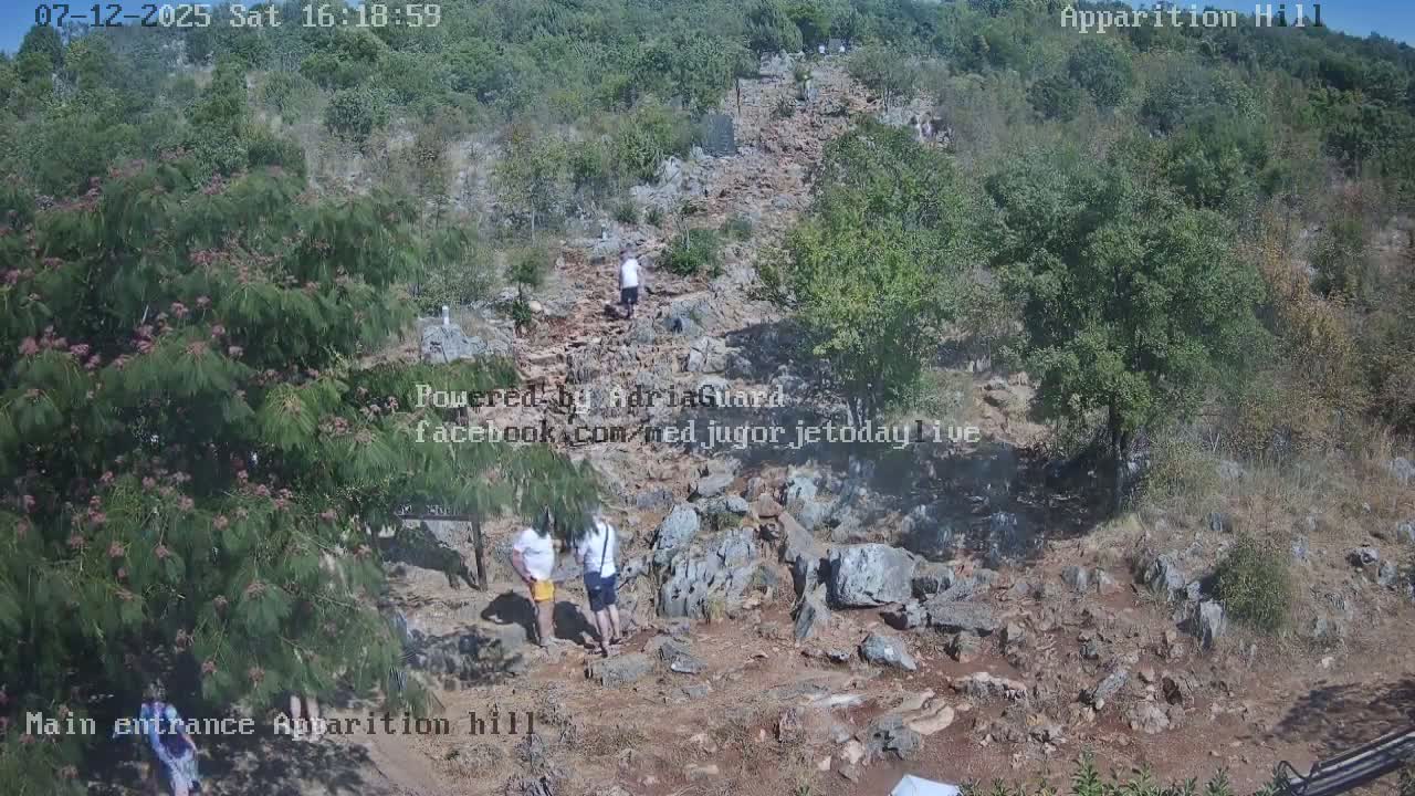 Medjugorje,  Apparition Hill Main Entrance Live Cam - Bijakovici, Citluk, Herzegovina-Neretva, Federation of Bosnia and Herzegovina, Bosnia and Herzegovina