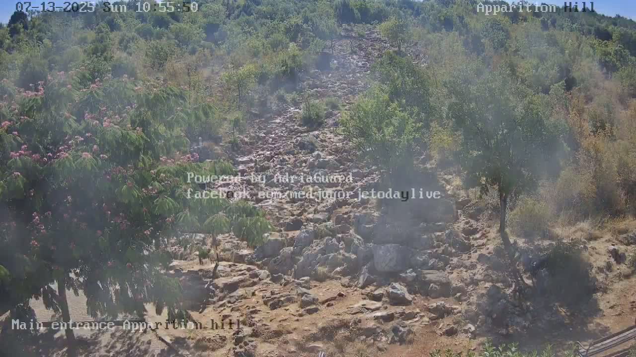Medjugorje,  Apparition Hill Main Entrance Live Cam - Bijakovici, Citluk, Herzegovina-Neretva, Federation of Bosnia and Herzegovina, Bosnia and Herzegovina