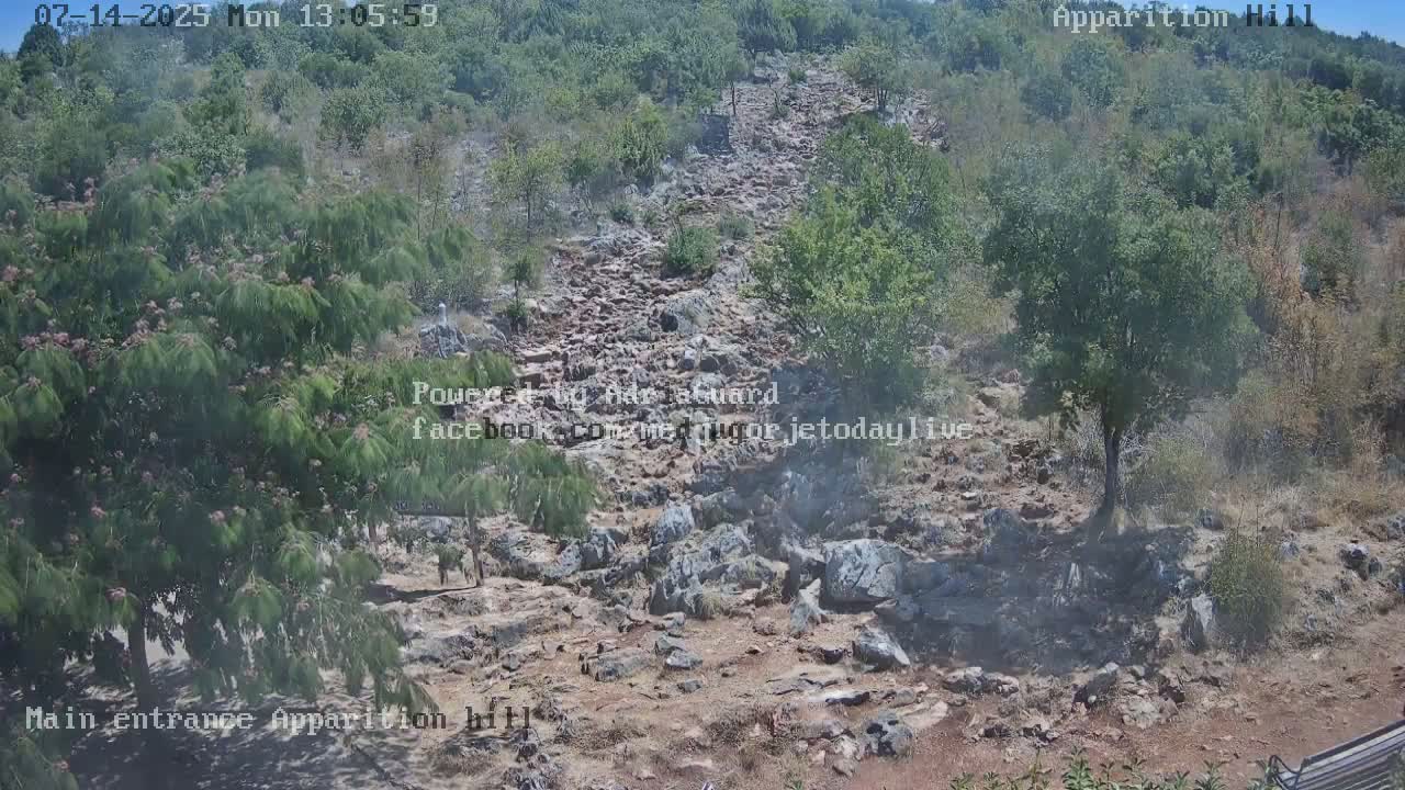 Medjugorje,  Apparition Hill Main Entrance Live Cam - Bijakovici, Citluk, Herzegovina-Neretva, Federation of Bosnia and Herzegovina, Bosnia and Herzegovina