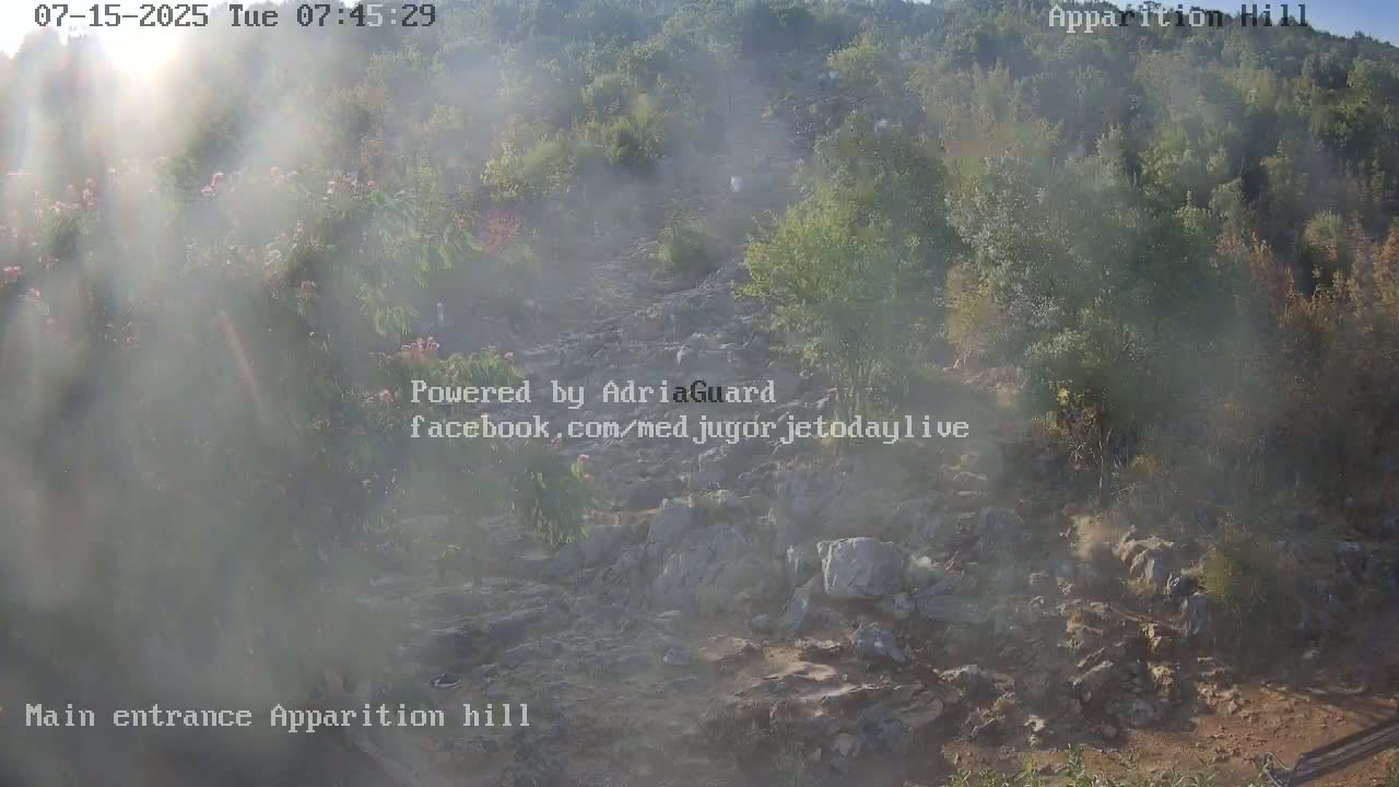 Medjugorje,  Apparition Hill Main Entrance Live Cam - Bijakovici, Citluk, Herzegovina-Neretva, Federation of Bosnia and Herzegovina, Bosnia and Herzegovina