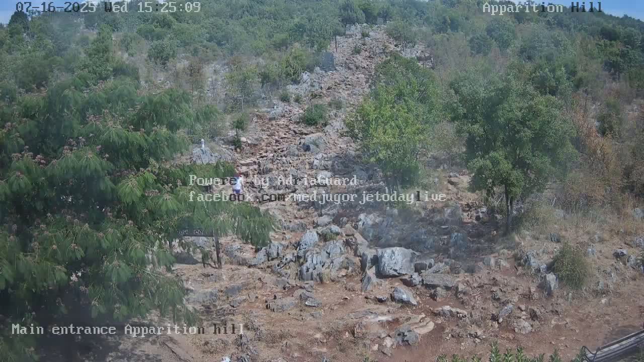 Medjugorje,  Apparition Hill Main Entrance Live Cam - Bijakovici, Citluk, Herzegovina-Neretva, Federation of Bosnia and Herzegovina, Bosnia and Herzegovina