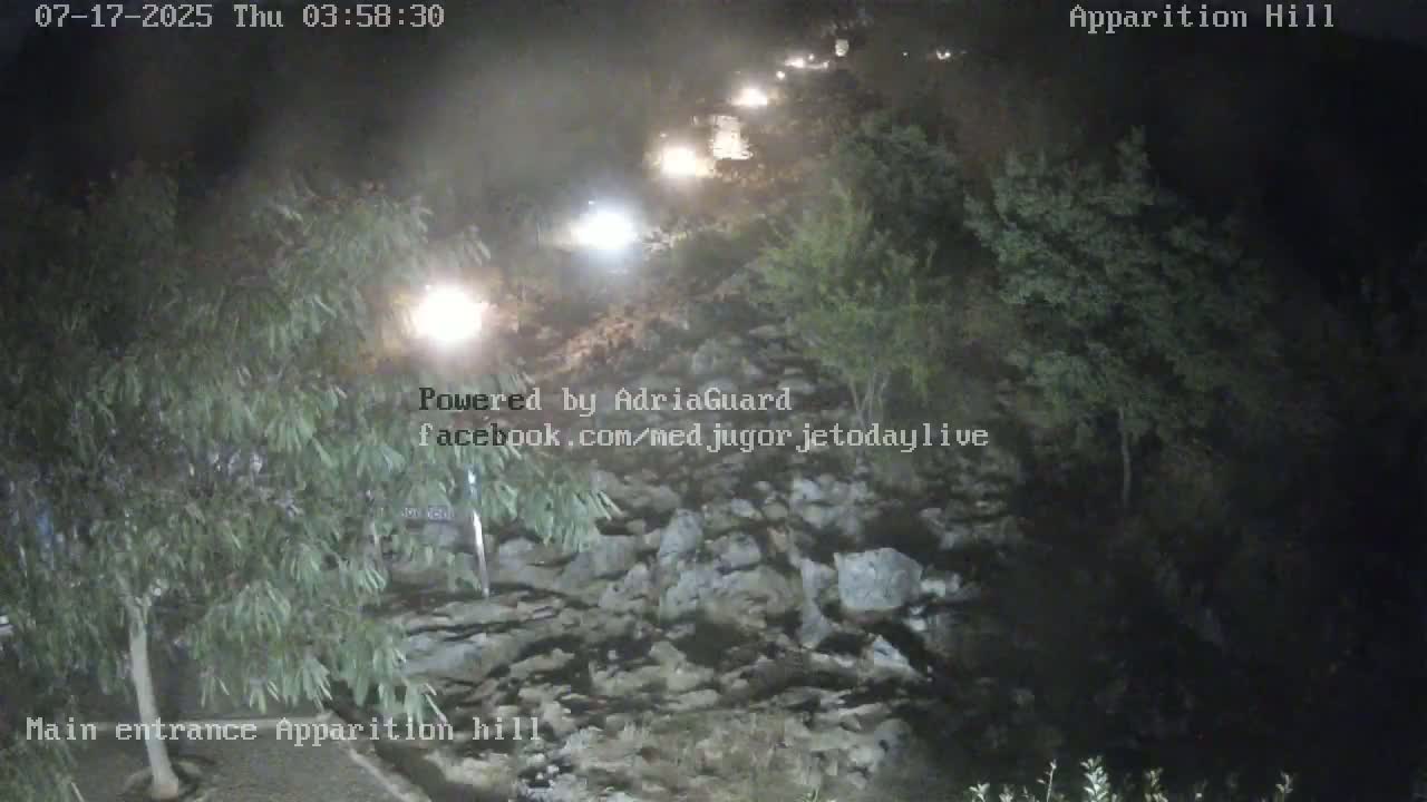 Medjugorje,  Apparition Hill Main Entrance Live Cam - Bijakovici, Citluk, Herzegovina-Neretva, Federation of Bosnia and Herzegovina, Bosnia and Herzegovina