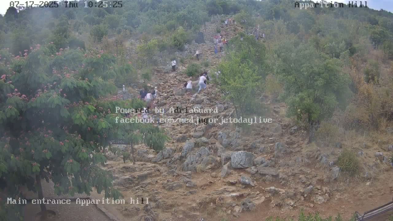 Medjugorje,  Apparition Hill Main Entrance Live Cam - Bijakovici, Citluk, Herzegovina-Neretva, Federation of Bosnia and Herzegovina, Bosnia and Herzegovina