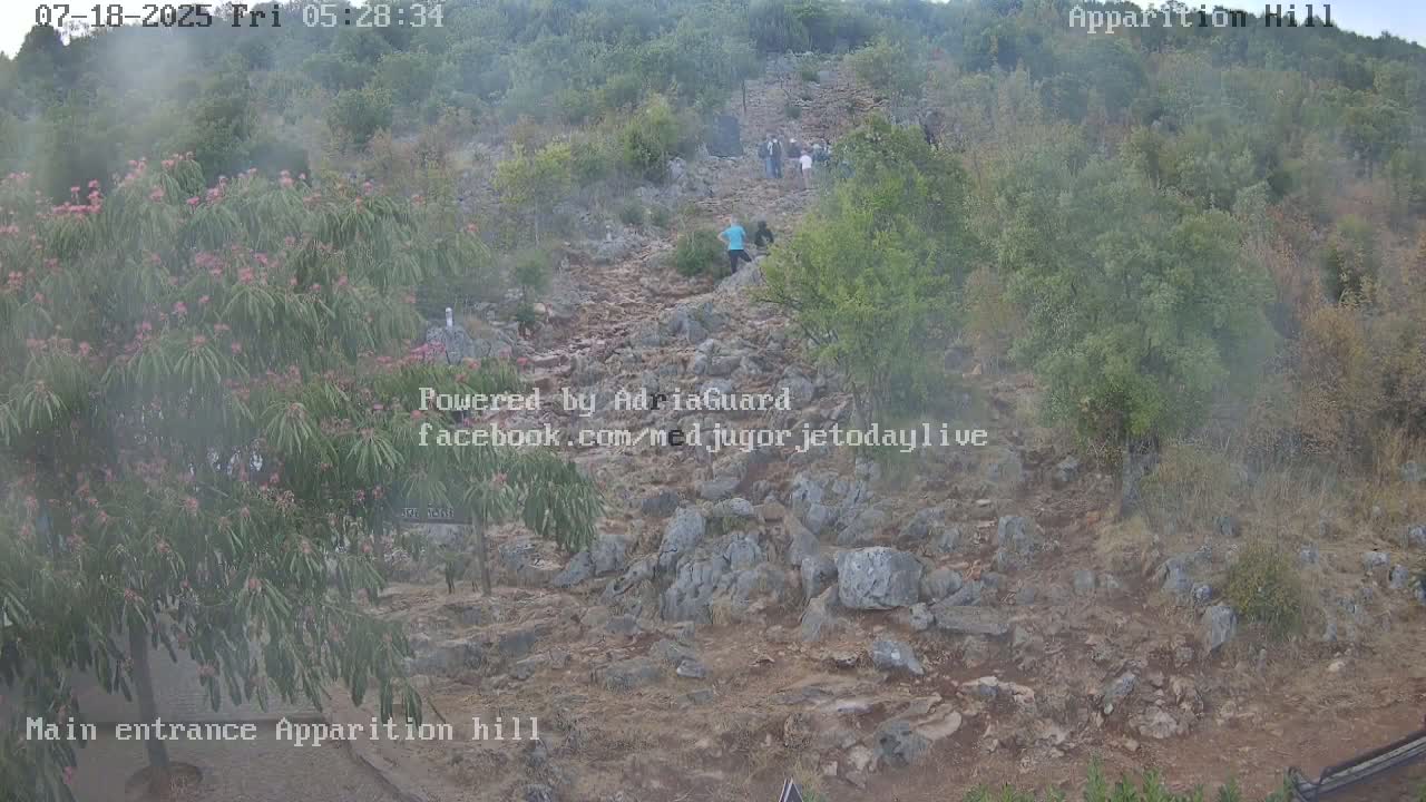 Medjugorje,  Apparition Hill Main Entrance Live Cam - Bijakovici, Citluk, Herzegovina-Neretva, Federation of Bosnia and Herzegovina, Bosnia and Herzegovina