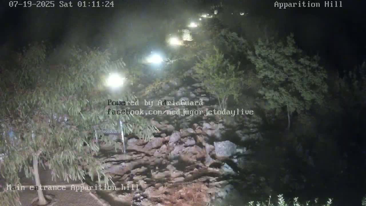 Medjugorje,  Apparition Hill Main Entrance Live Cam - Bijakovici, Citluk, Herzegovina-Neretva, Federation of Bosnia and Herzegovina, Bosnia and Herzegovina