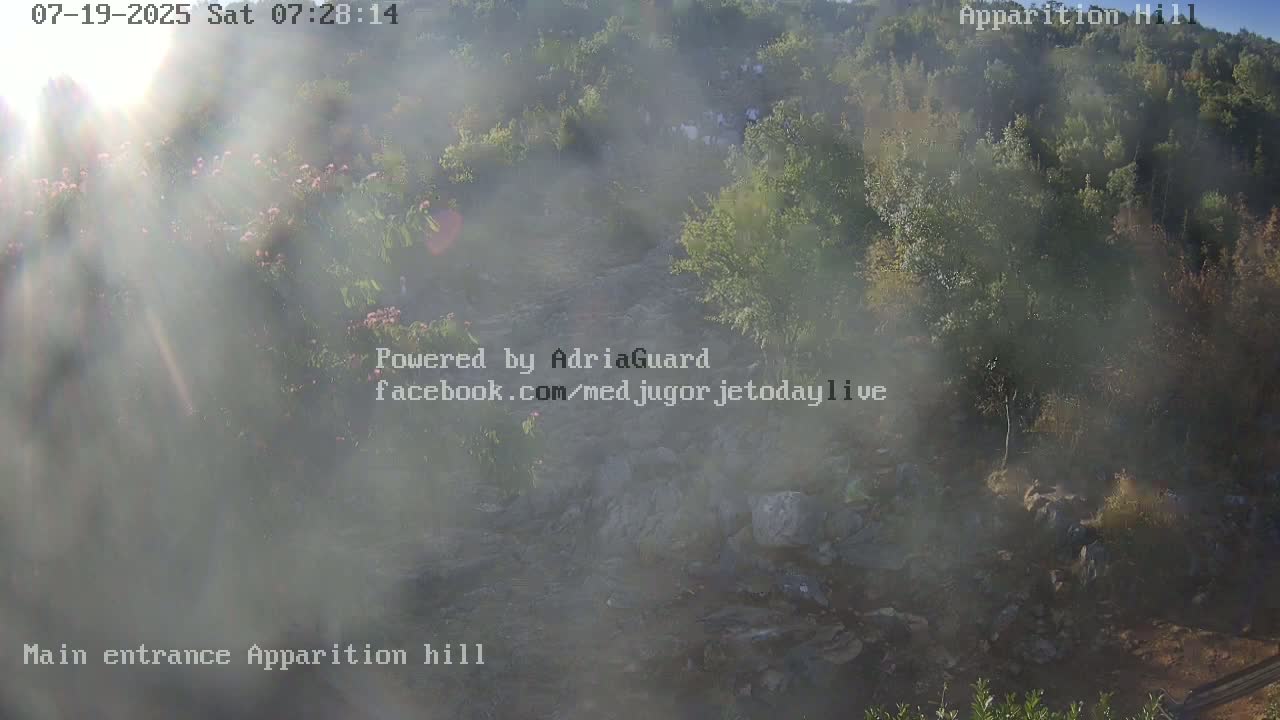 Medjugorje,  Apparition Hill Main Entrance Live Cam - Bijakovici, Citluk, Herzegovina-Neretva, Federation of Bosnia and Herzegovina, Bosnia and Herzegovina