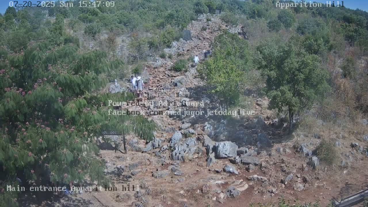 Medjugorje,  Apparition Hill Main Entrance Live Cam - Bijakovici, Citluk, Herzegovina-Neretva, Federation of Bosnia and Herzegovina, Bosnia and Herzegovina