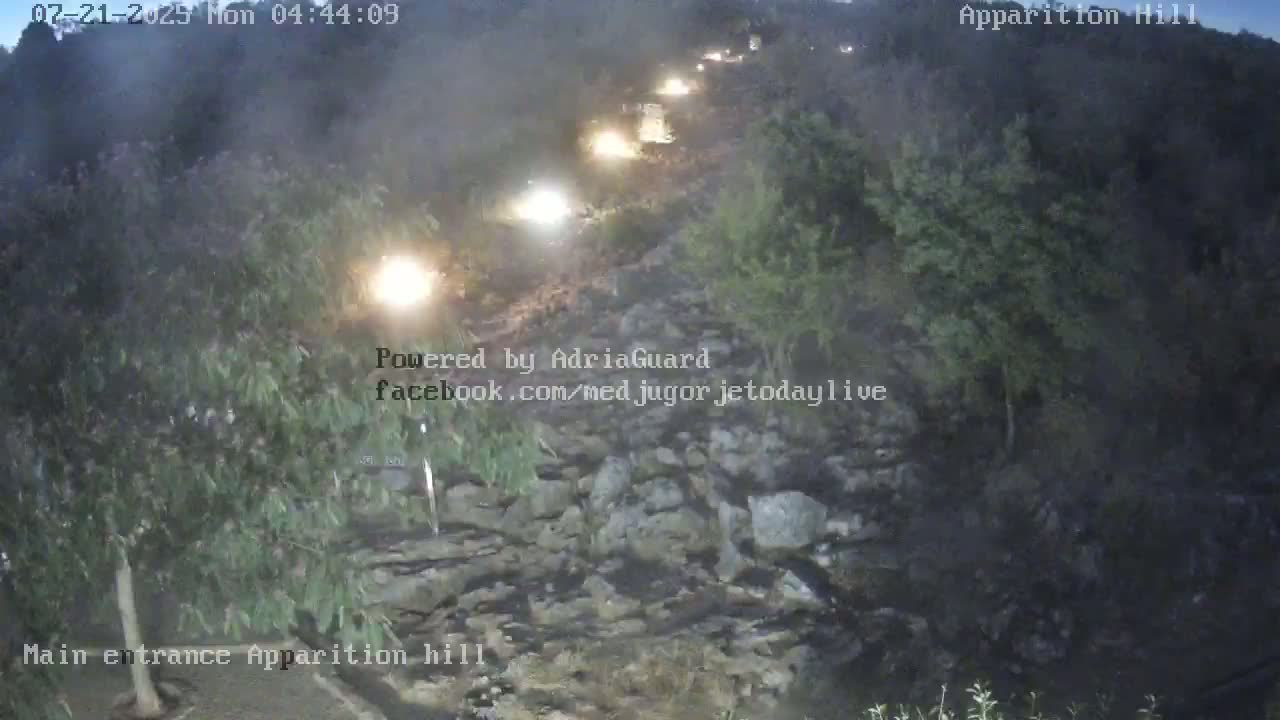 Medjugorje,  Apparition Hill Main Entrance Live Cam - Bijakovici, Citluk, Herzegovina-Neretva, Federation of Bosnia and Herzegovina, Bosnia and Herzegovina