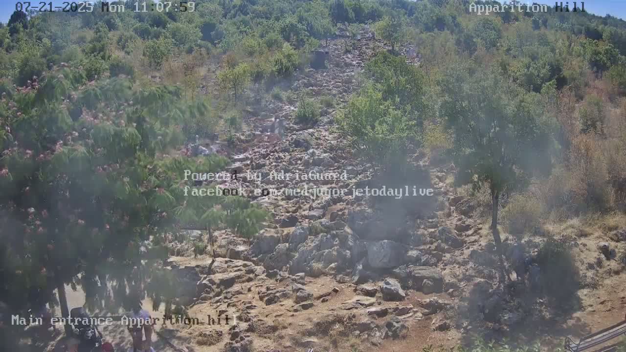 Medjugorje,  Apparition Hill Main Entrance Live Cam - Bijakovici, Citluk, Herzegovina-Neretva, Federation of Bosnia and Herzegovina, Bosnia and Herzegovina