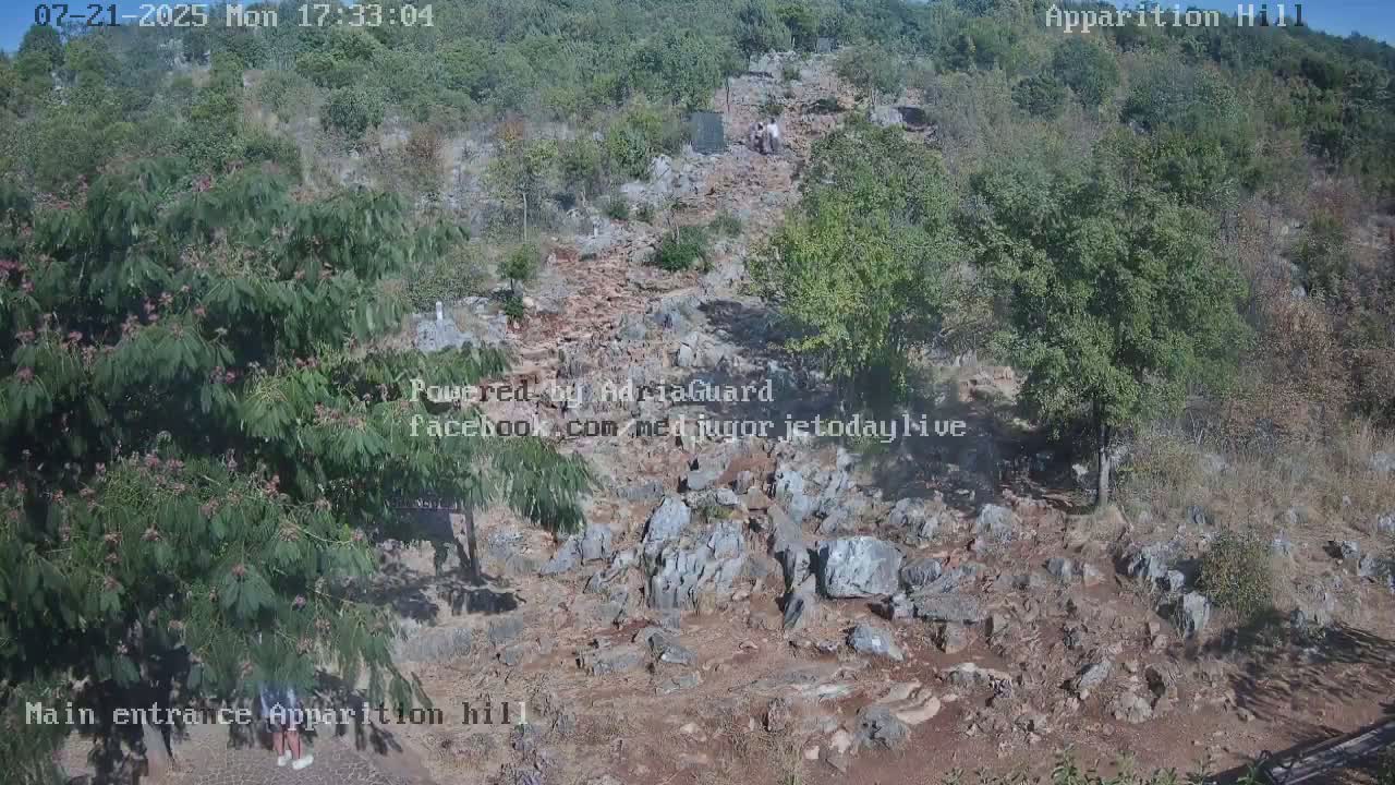Medjugorje,  Apparition Hill Main Entrance Live Cam - Bijakovici, Citluk, Herzegovina-Neretva, Federation of Bosnia and Herzegovina, Bosnia and Herzegovina