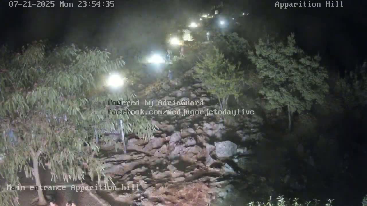 Medjugorje,  Apparition Hill Main Entrance Live Cam - Bijakovici, Citluk, Herzegovina-Neretva, Federation of Bosnia and Herzegovina, Bosnia and Herzegovina