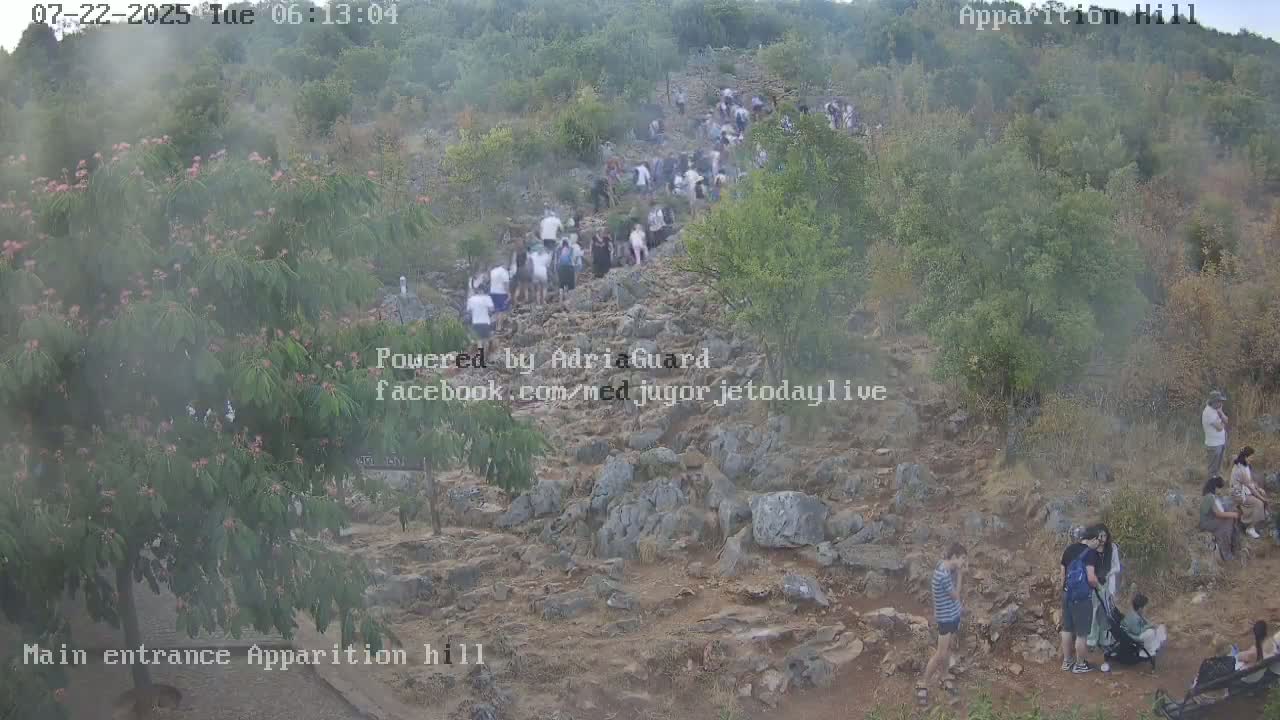 Medjugorje,  Apparition Hill Main Entrance Live Cam - Bijakovici, Citluk, Herzegovina-Neretva, Federation of Bosnia and Herzegovina, Bosnia and Herzegovina