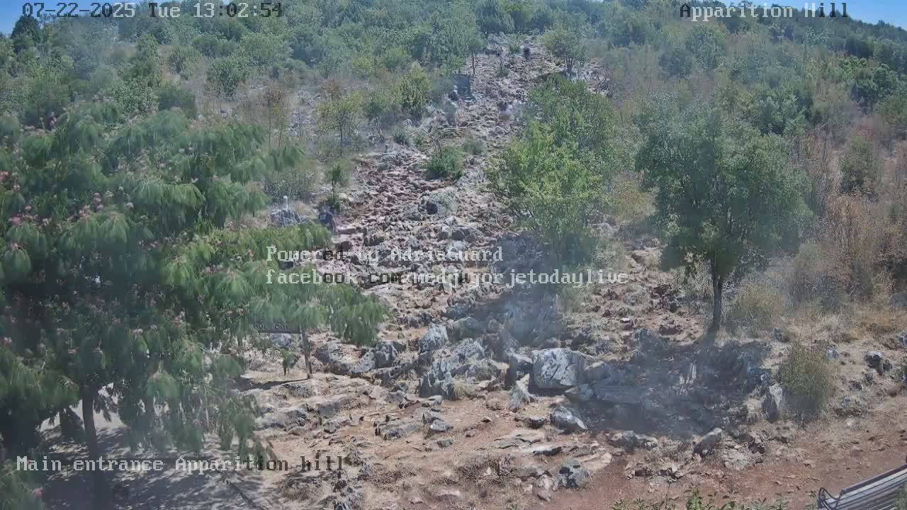 Medjugorje,  Apparition Hill Main Entrance Live Cam - Bijakovici, Citluk, Herzegovina-Neretva, Federation of Bosnia and Herzegovina, Bosnia and Herzegovina