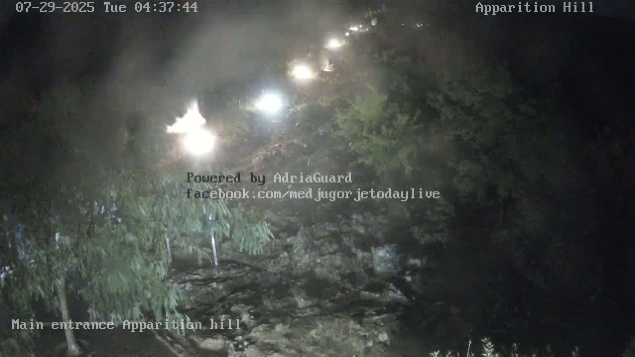 Medjugorje,  Apparition Hill Main Entrance Live Cam - Bijakovici, Citluk, Herzegovina-Neretva, Federation of Bosnia and Herzegovina, Bosnia and Herzegovina