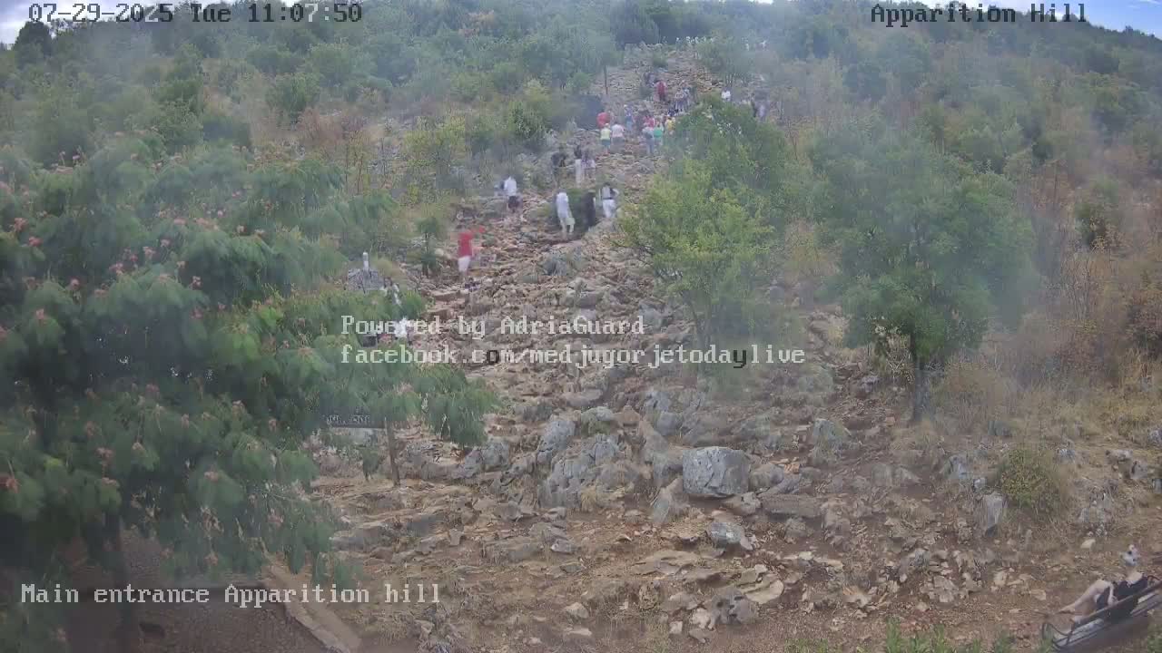 Medjugorje,  Apparition Hill Main Entrance Live Cam - Bijakovici, Citluk, Herzegovina-Neretva, Federation of Bosnia and Herzegovina, Bosnia and Herzegovina