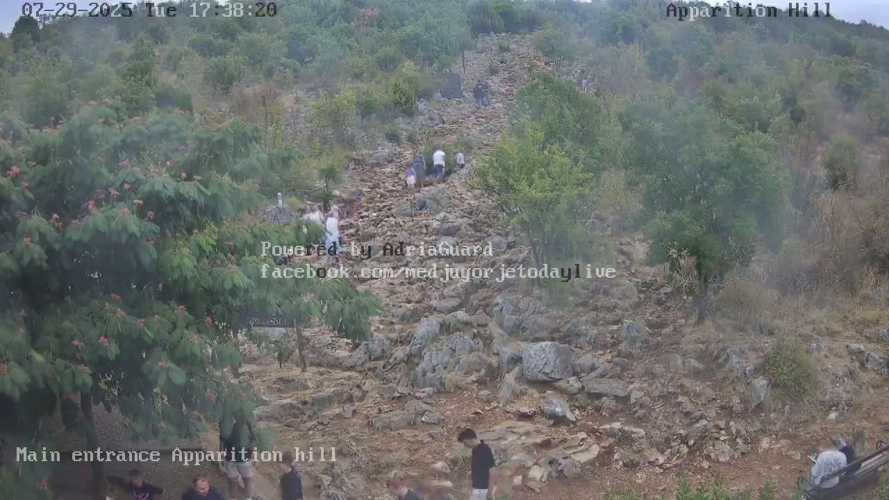 Medjugorje,  Apparition Hill Main Entrance Live Cam - Bijakovici, Citluk, Herzegovina-Neretva, Federation of Bosnia and Herzegovina, Bosnia and Herzegovina