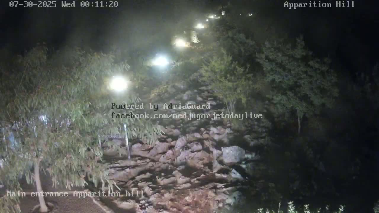 Medjugorje,  Apparition Hill Main Entrance Live Cam - Bijakovici, Citluk, Herzegovina-Neretva, Federation of Bosnia and Herzegovina, Bosnia and Herzegovina